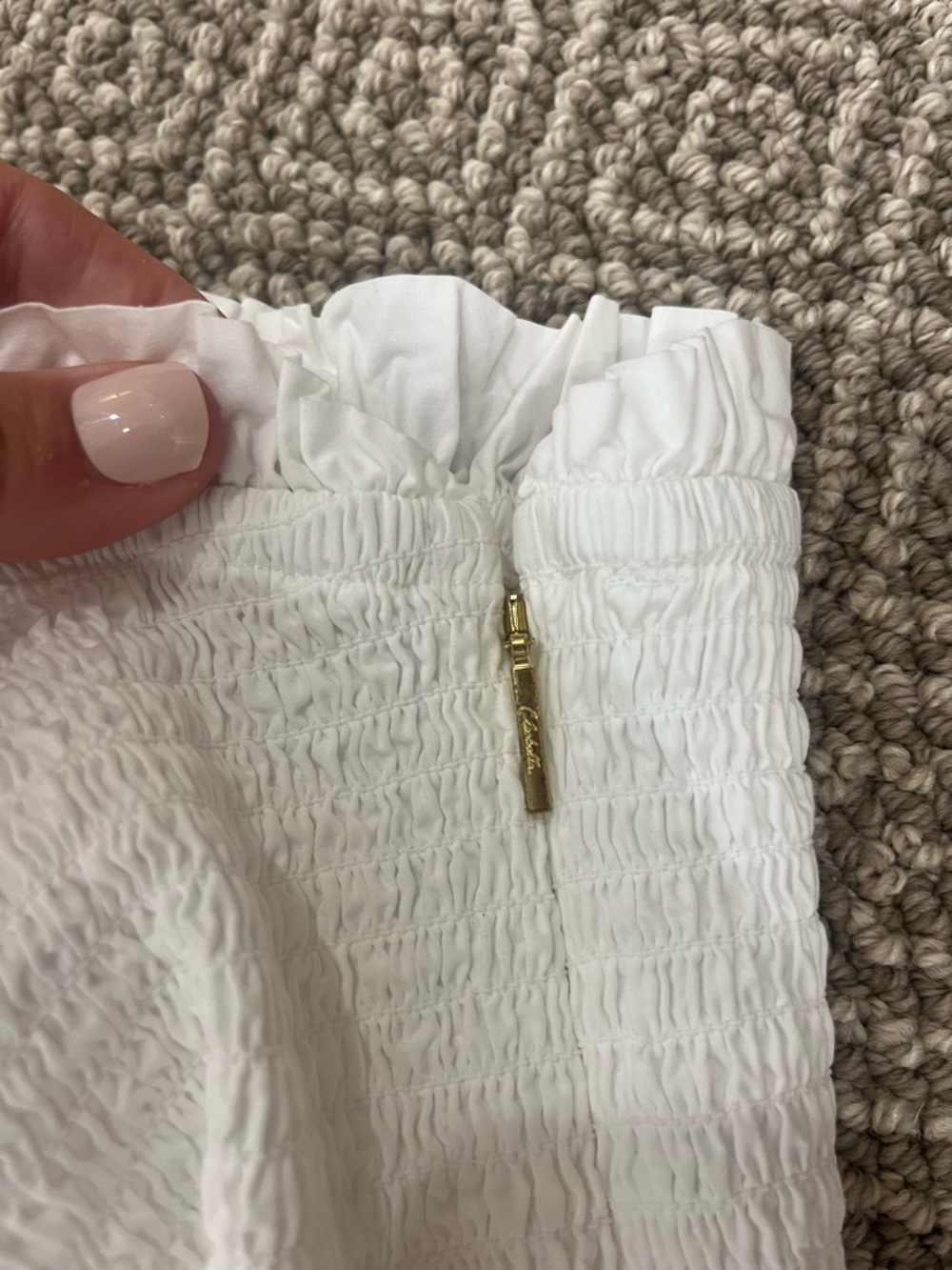 Cleobella White One-Shoulder Ruffle Mini Dress - Picture 4 of 8